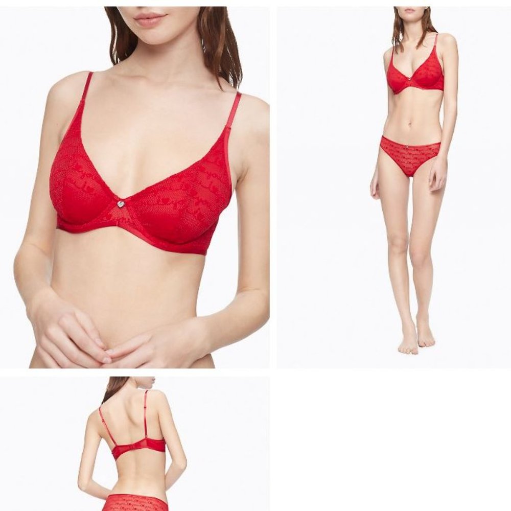 Calvin Klein I Heart You Unlined Demi Bra (Limited Edition)